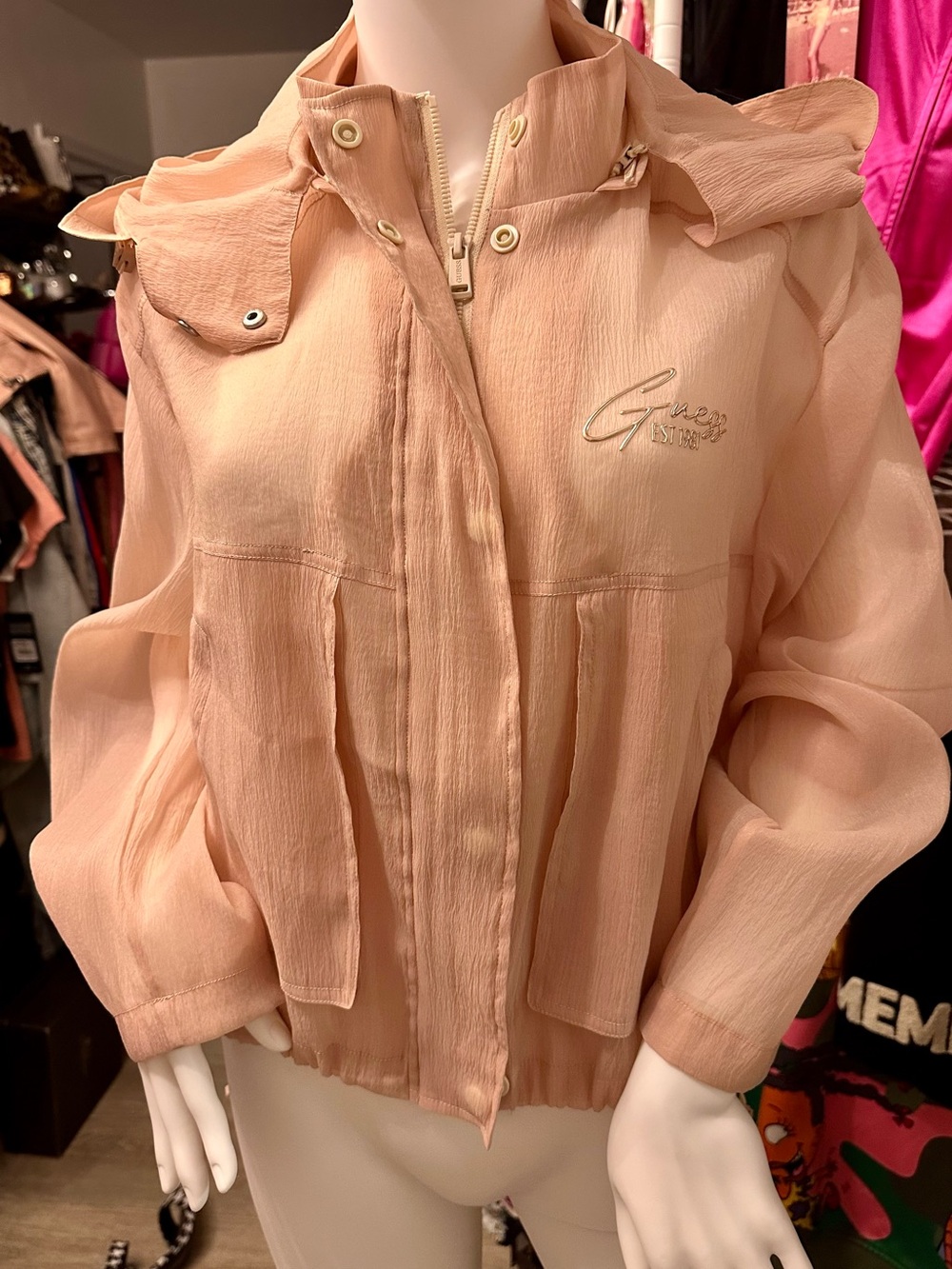Guess windbreaker jacket S peach